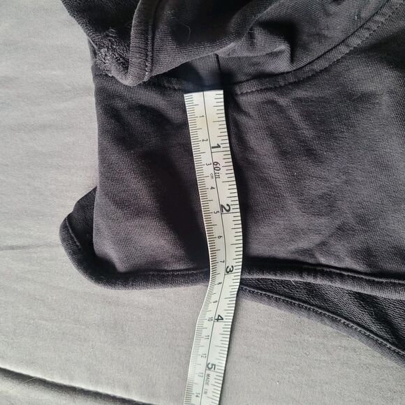 PACT Organic Cotton The Studio Curved Hem Shorts Medium Black Active Athleisure - Picture 6 of 8